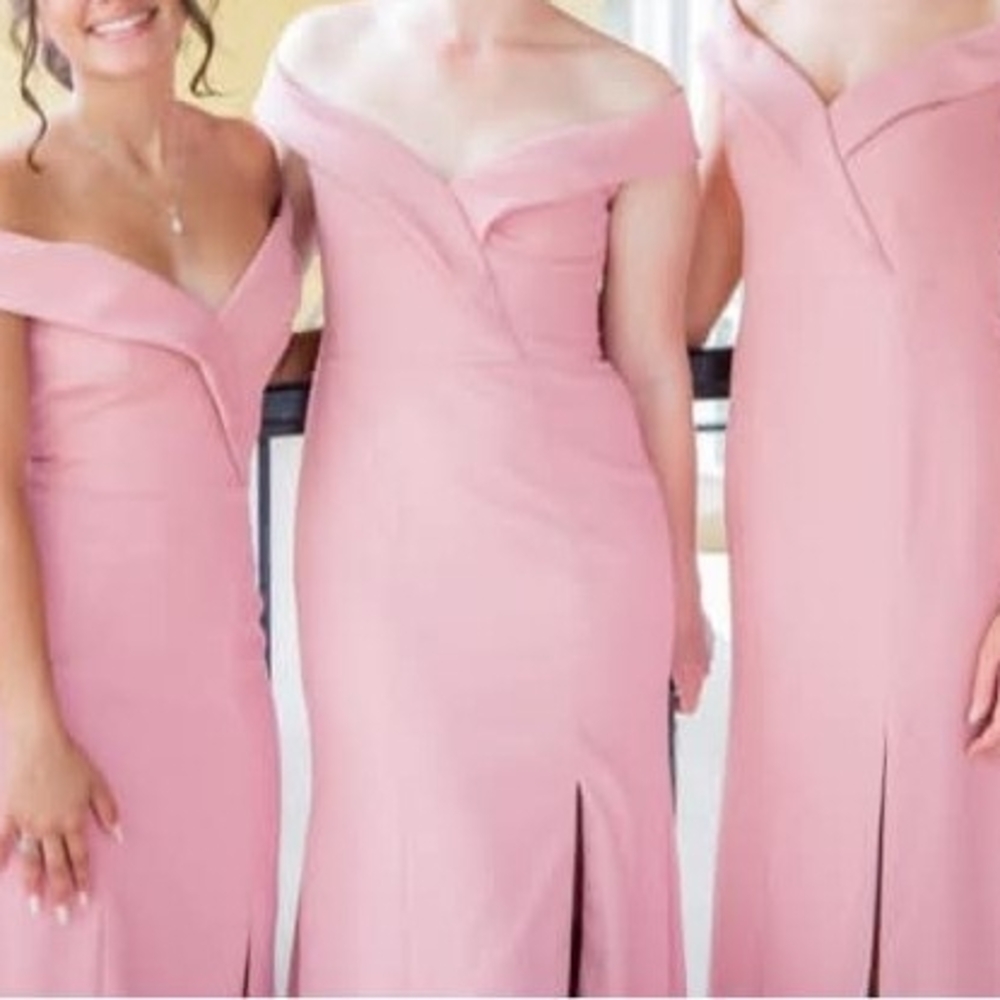 Pink Off-Shoulder Gown